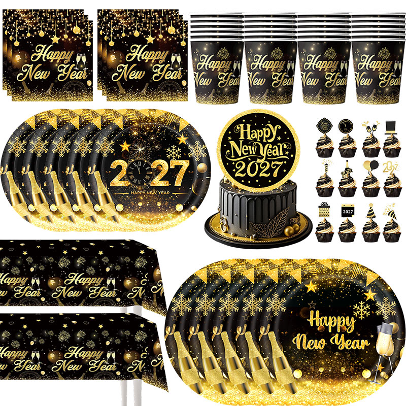 Party Banner Gold - Kit de Decorações para Festa de