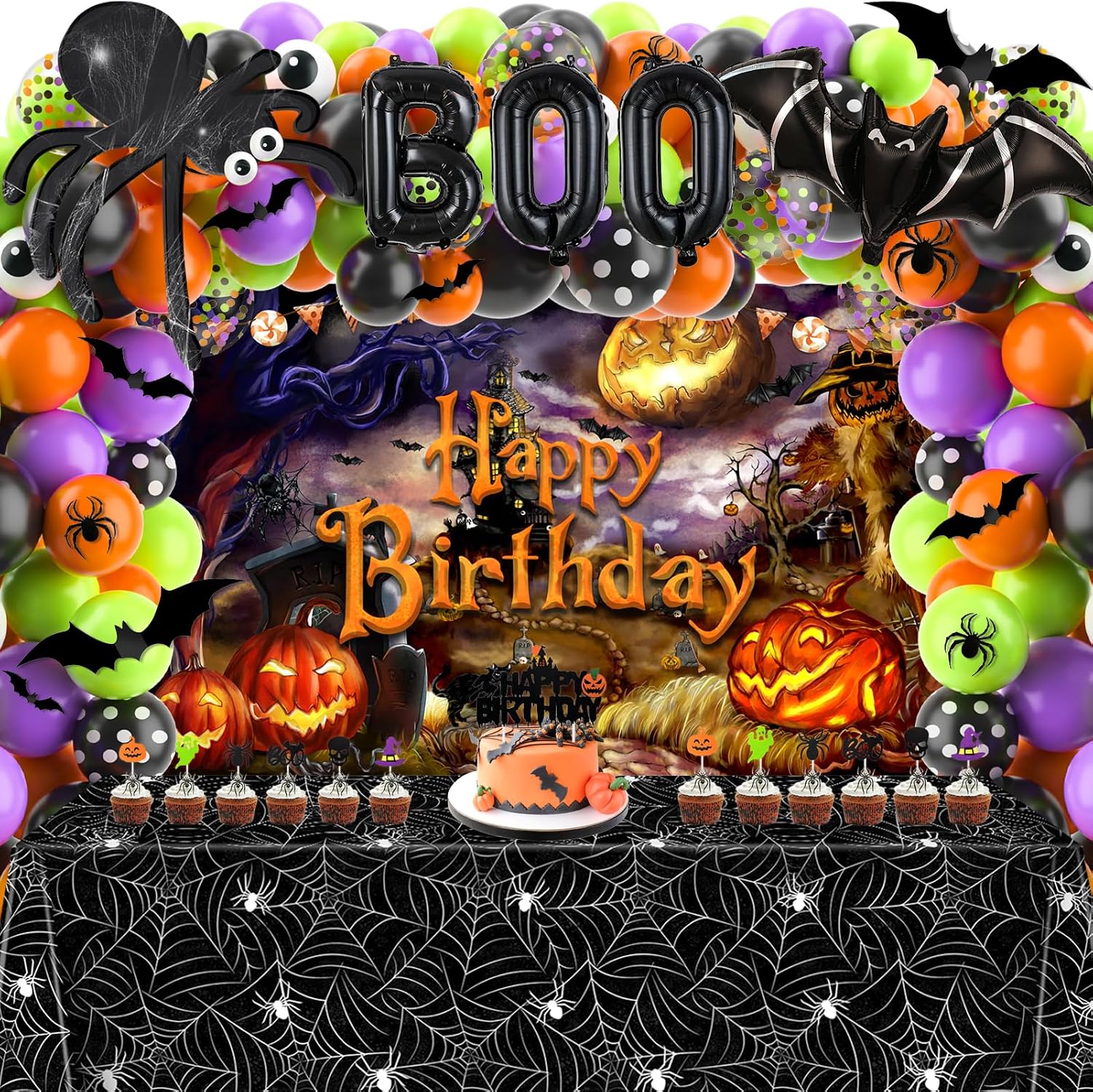 Balloon Arch Kit - Decorações para Festa de Halloween, Kit