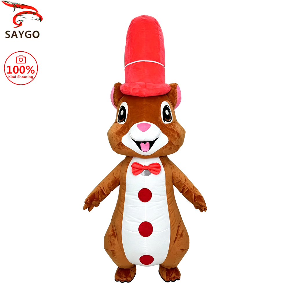 Event & Party Supply Photos - Fantasia Inflável de Esquilo com Chapéu
