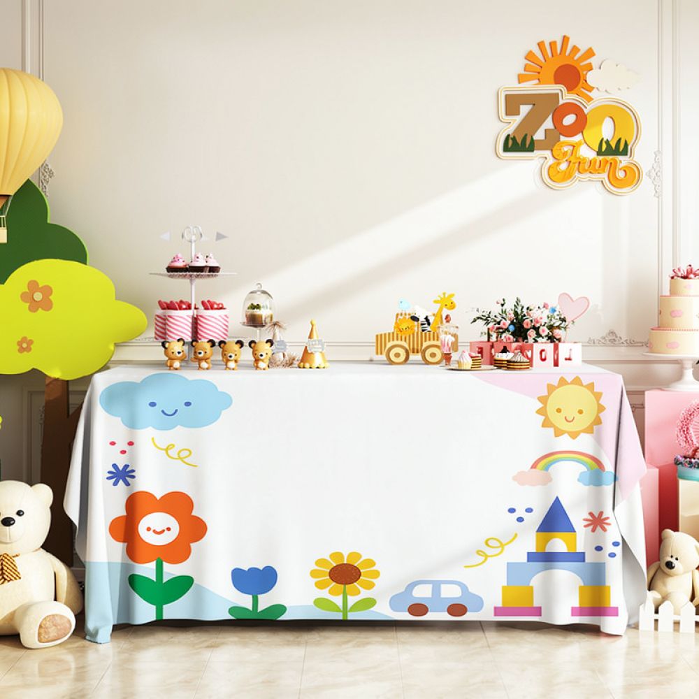 Dessert Table Backdrop - Toalha de mesa impermeável para festas