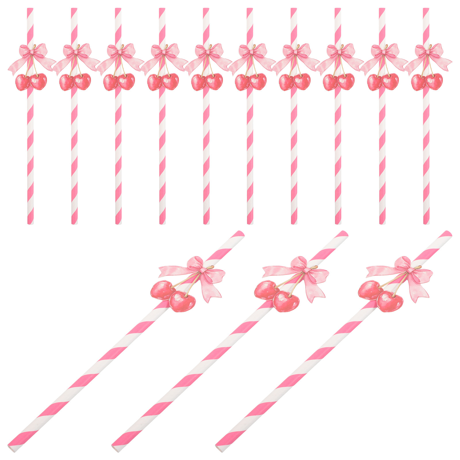 Paper Straw Color - 50 canudos de papel com tema