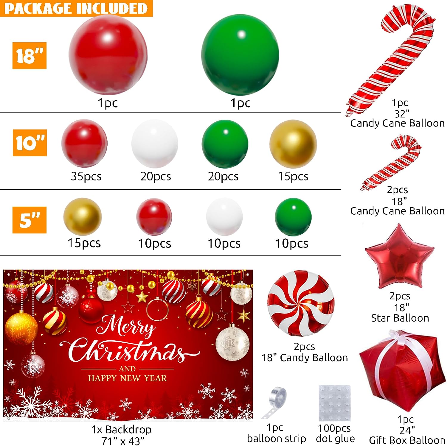 Kit de arco de balões de Natal - Balloon Arch Kit avaliação e preço
