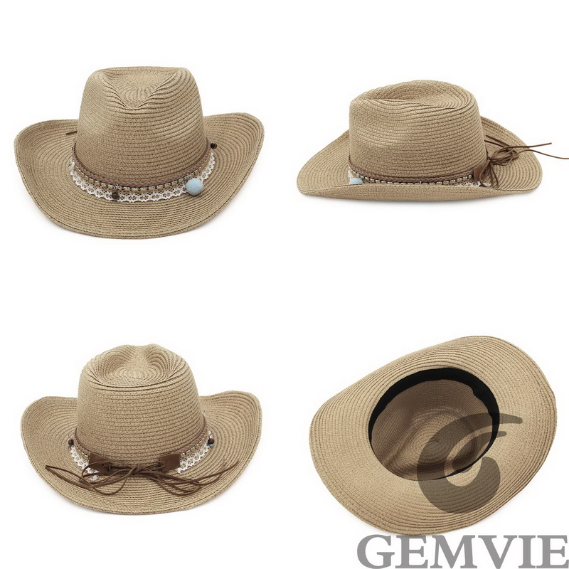 GEMVIE Chapéu de Palha Retrô d - Paper Straw Color avaliação e preço