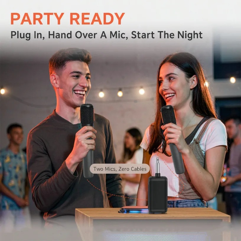 Microfone Sem Fio Duplo AES-12 - Event & Party Supply Photos avaliação e preço