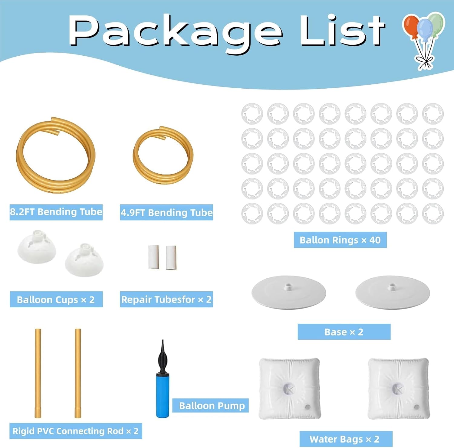 Kit de Arco de Balões 8,2 pés  - Balloon Arch Kit avaliação e preço