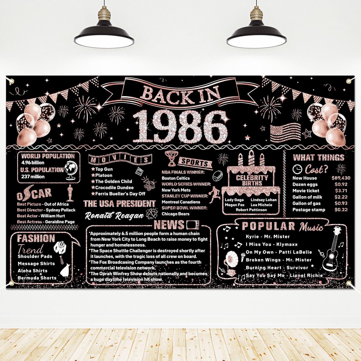 Decorações de 40o aniversário  - Party Banner Gold avaliação e preço