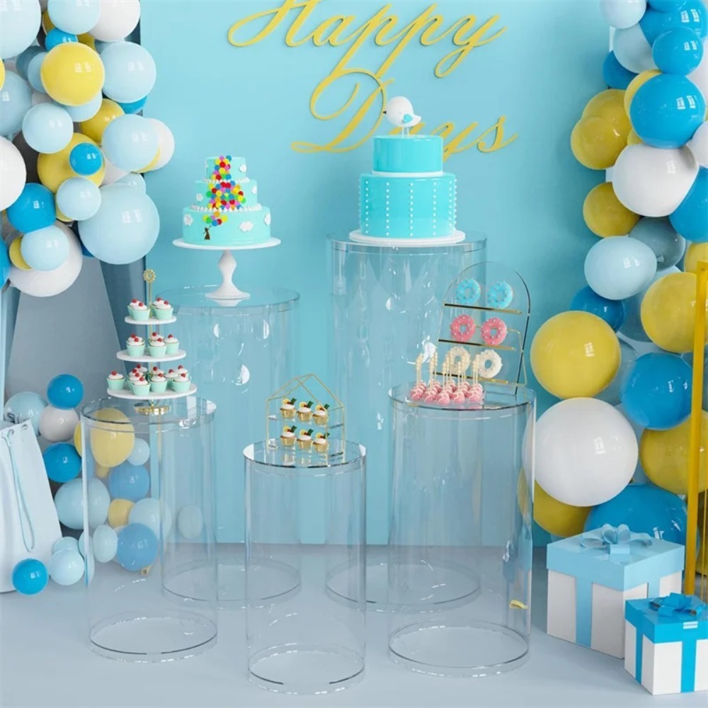 Suportes Cilíndricos Brancos d - Dessert Table Backdrop avaliação e preço